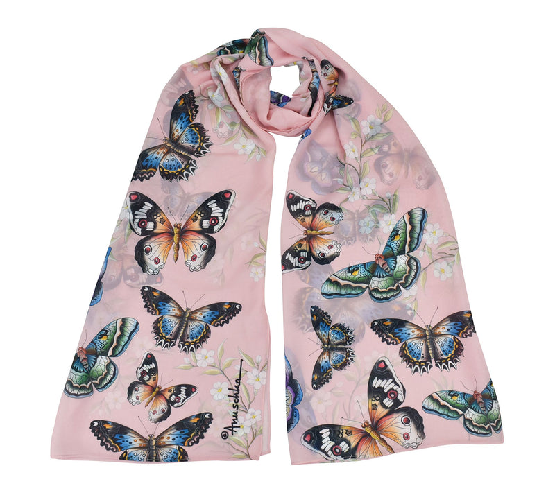 Anuschka Printed 24" x 72" Chiffon Scarf — View 45