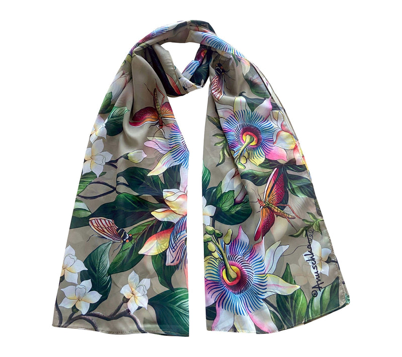 Anuschka Printed 24" x 72" Chiffon Scarf — View 58