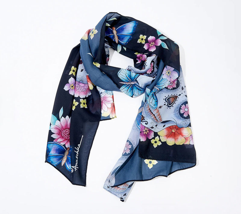 Anuschka Printed 24" x 72" Chiffon Scarf — View 61