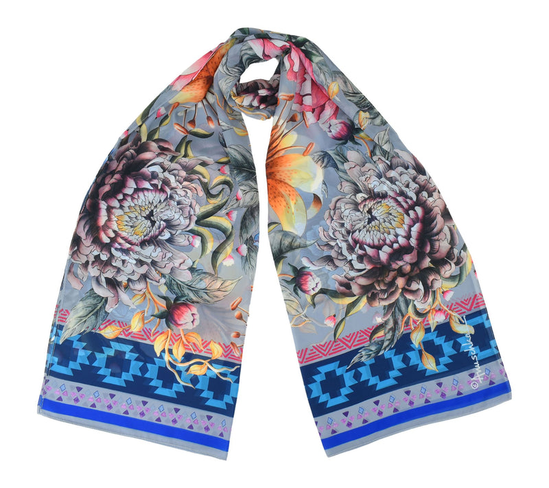 Anuschka Printed 24" x 72" Chiffon Scarf — View 63