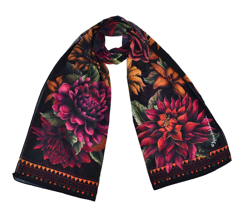 Anuschka Printed 24" x 72" Chiffon Scarf — View 64