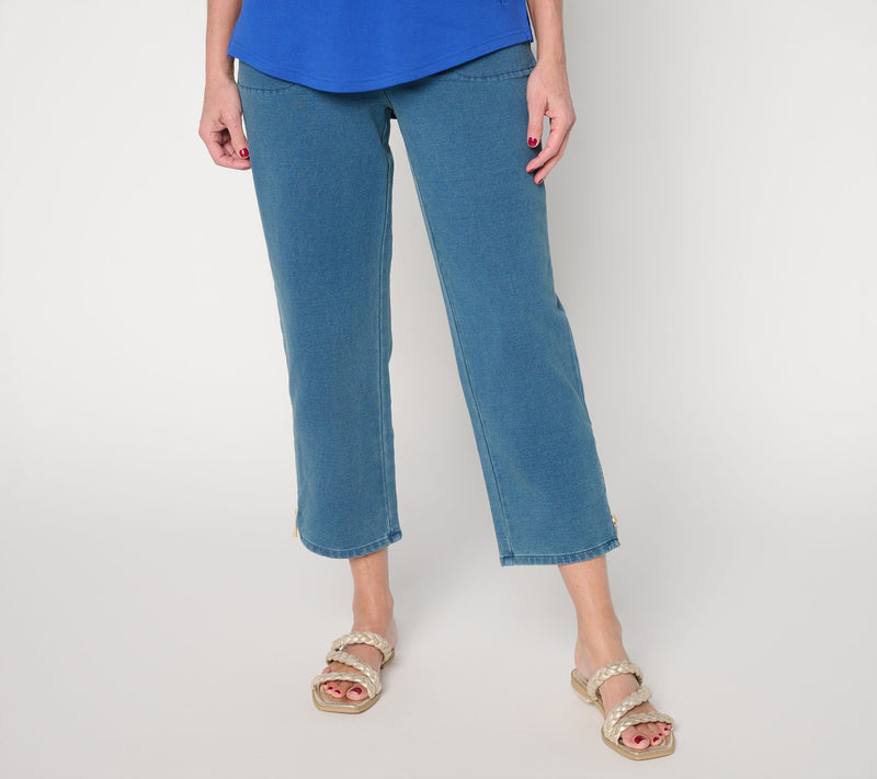 Quacker Factory Regular DreamJeannes Glam Zipper Ankle Pant — View 12
