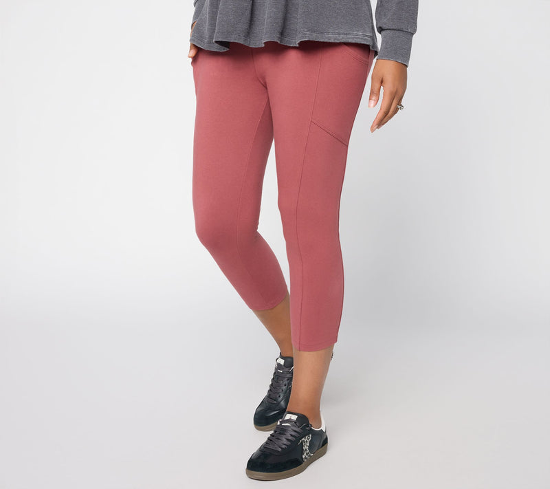LOGO Layers by Lori Goldstein Tall Cropped Legging with Pockets — View 12