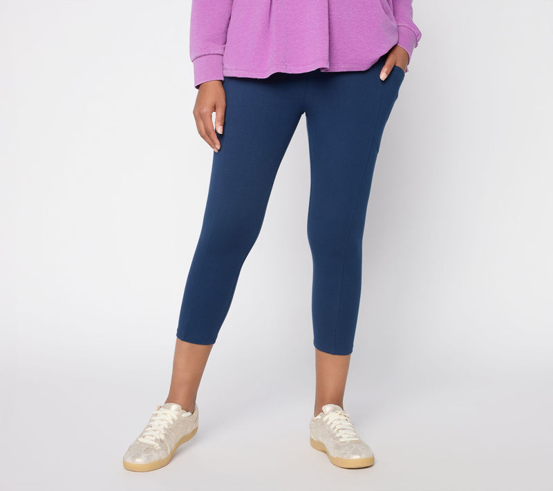 LOGO Layers by Lori Goldstein Tall Cropped Legging with Pockets — View 14