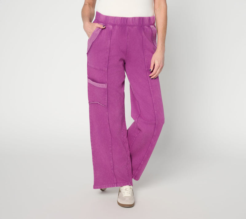 LOGO Lounge by Lori Goldstein Regular Overdye Wide Leg Pants — View 12