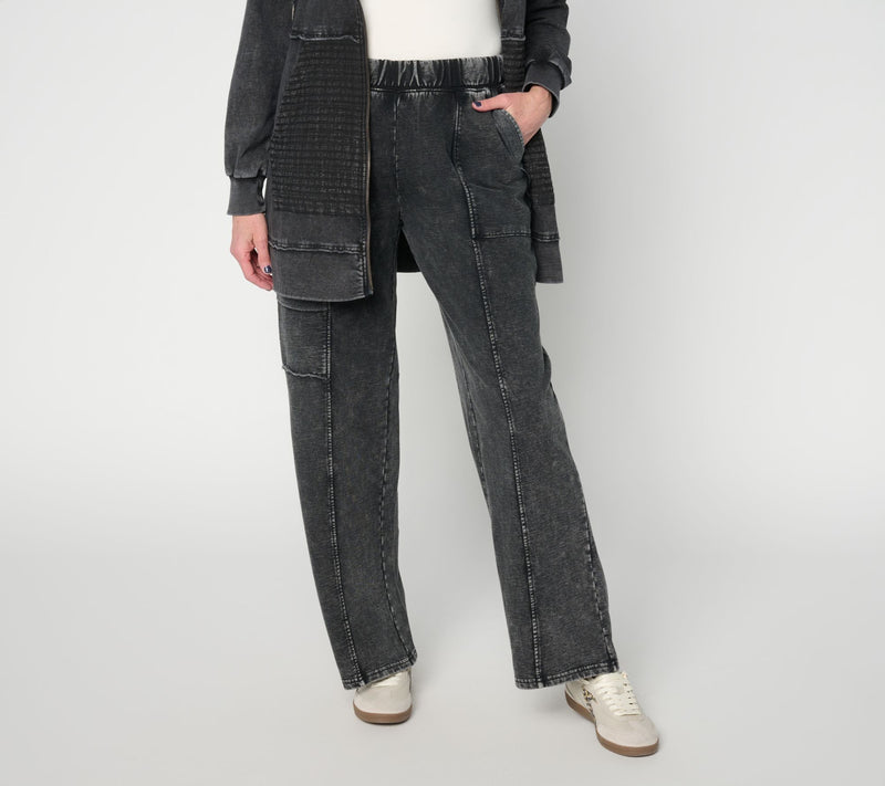 LOGO Lounge by Lori Goldstein Petite Overdye Wide Leg Pants — View 11
