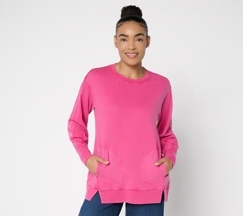 LOGO by Lori Goldstein Oversized Long Sleeve Top — View 14