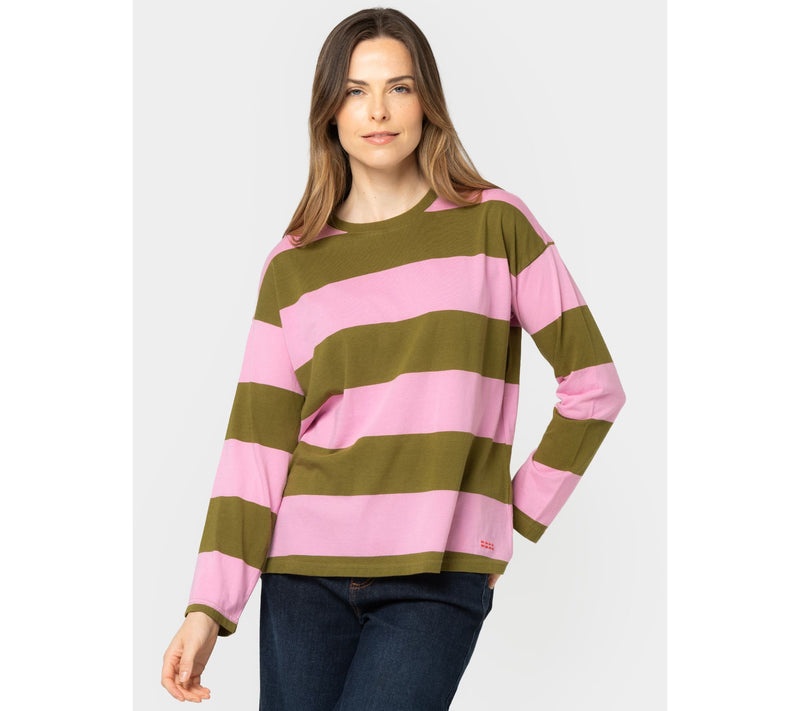 Peace Love World Long Sleeve Crew Neck Top — View 3