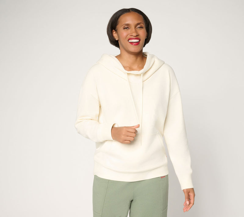Peace Love World Long Sleeve Cowl Neck Pullover — View 11