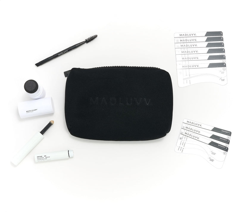 Madluvv Brow Stamp, 9 Stencils & Highlighter Kit with Bag — View 20