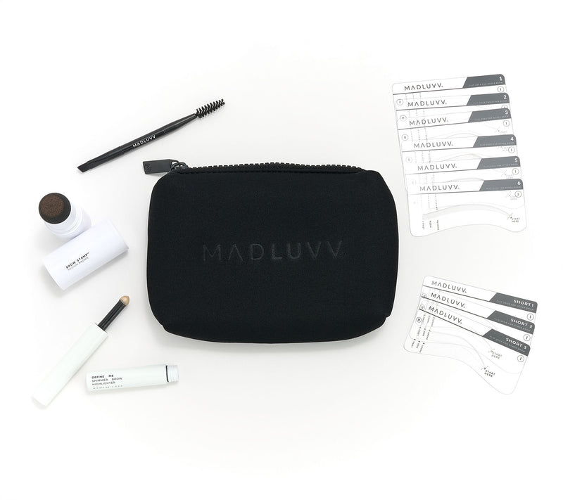 Madluvv Brow Stamp, 9 Stencils & Highlighter Kit with Bag — View 22