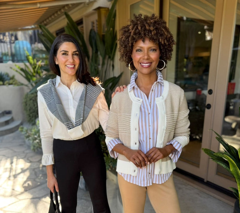 BEAUTIFUL by Lawrence Zarian 100% Cotton Novelty Stitch Cardigan — View 8