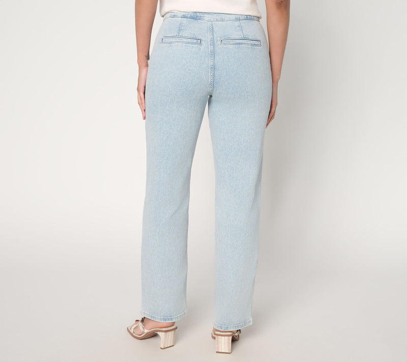 BEAUTIFUL by Lawrence Zarian Petite Deluxe Denim Straight Leg Jean — View 4