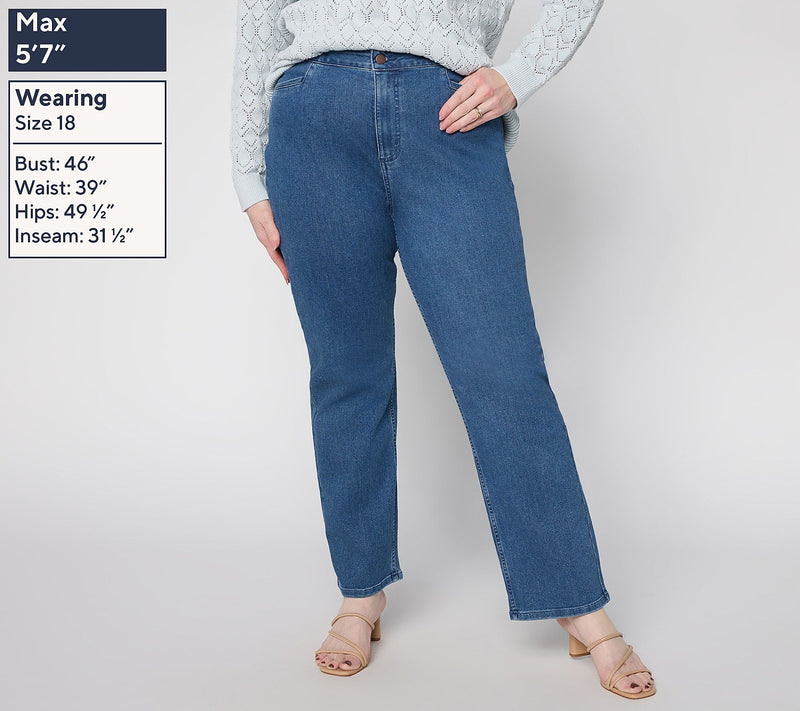 BEAUTIFUL by Lawrence Zarian Petite Deluxe Denim Straight Leg Jean — View 2