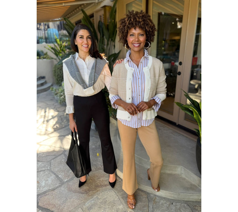 BEAUTIFUL by Lawrence Zarian Petite Silky Ponte Skinny Flare Pant — View 13