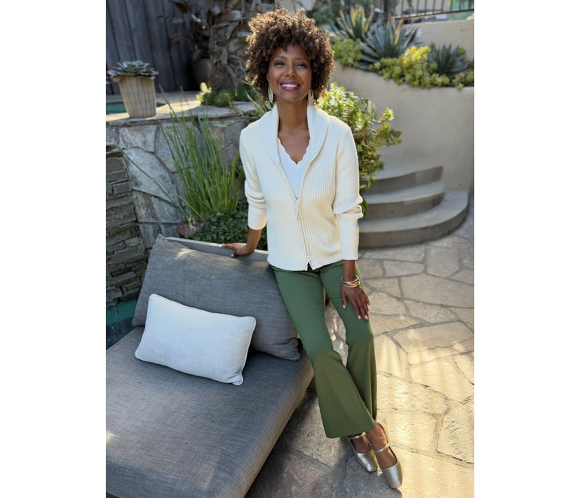 BEAUTIFUL by Lawrence Zarian Petite Silky Ponte Skinny Flare Pant — View 12