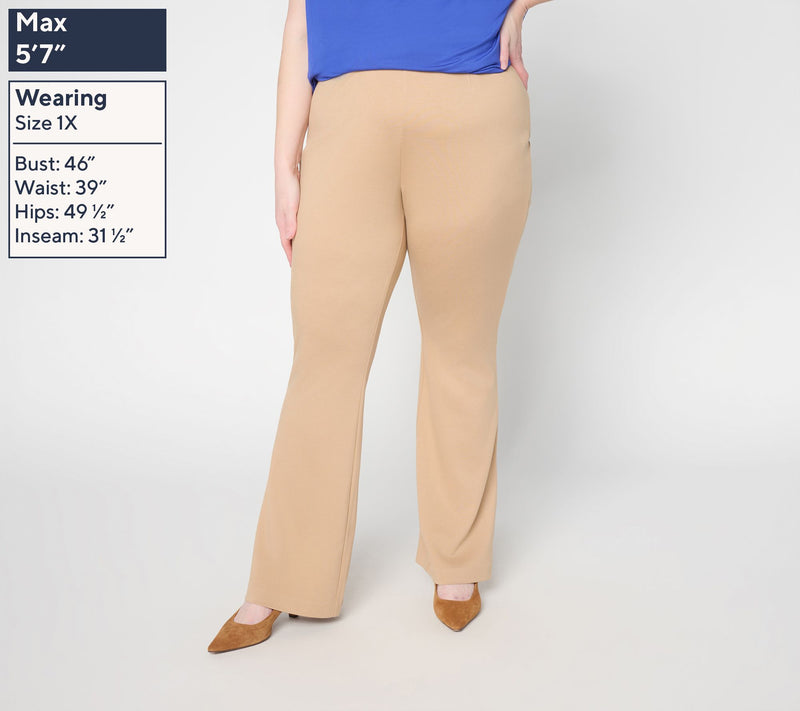 BEAUTIFUL by Lawrence Zarian Petite Silky Ponte Skinny Flare Pant — View 8