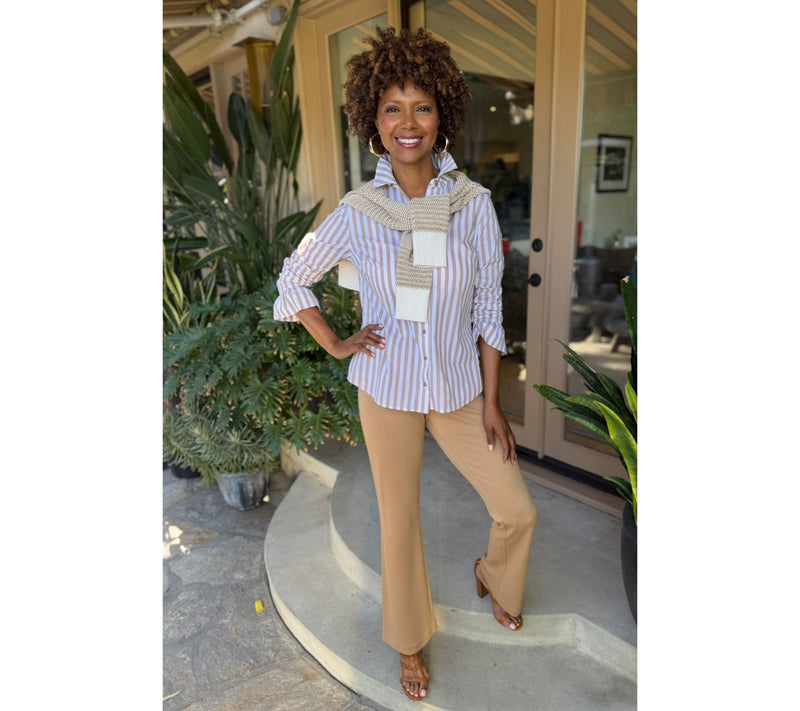 BEAUTIFUL by Lawrence Zarian Petite Silky Ponte Skinny Flare Pant — View 14