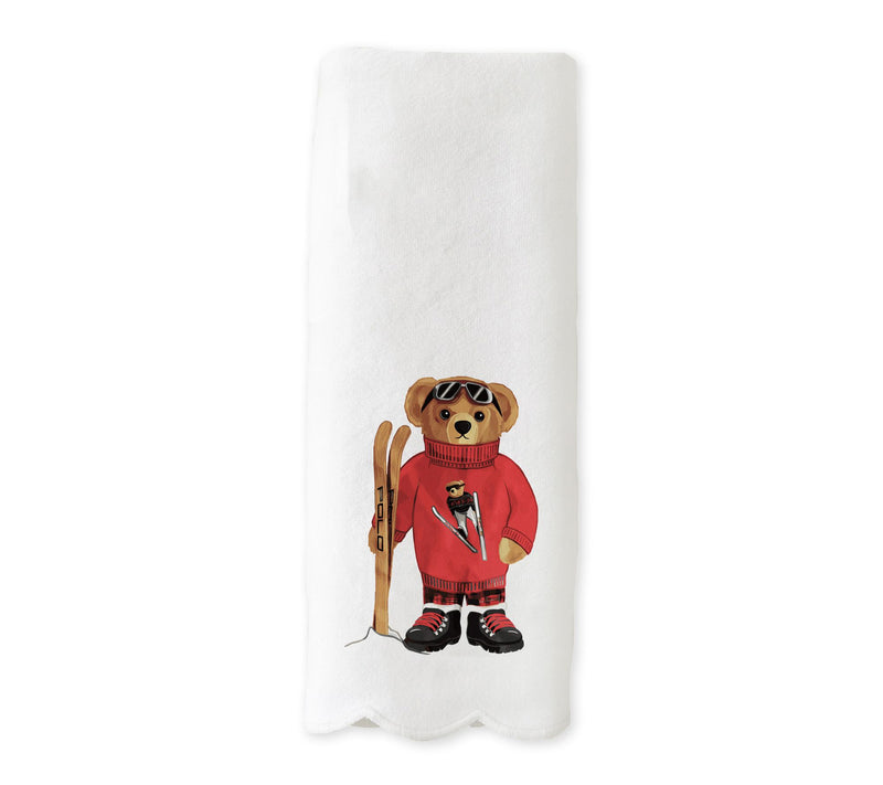 By The Edit Scalloped Edge Kitchen Towel - BearEdition — View 6