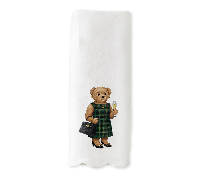 By The Edit Scalloped Edge Kitchen Towel - BearEdition — View 8