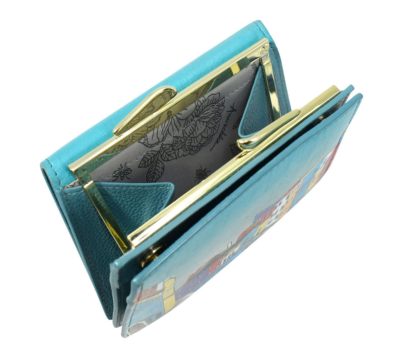 Anuschka Painted Leather French Clasp Wallet — View 5
