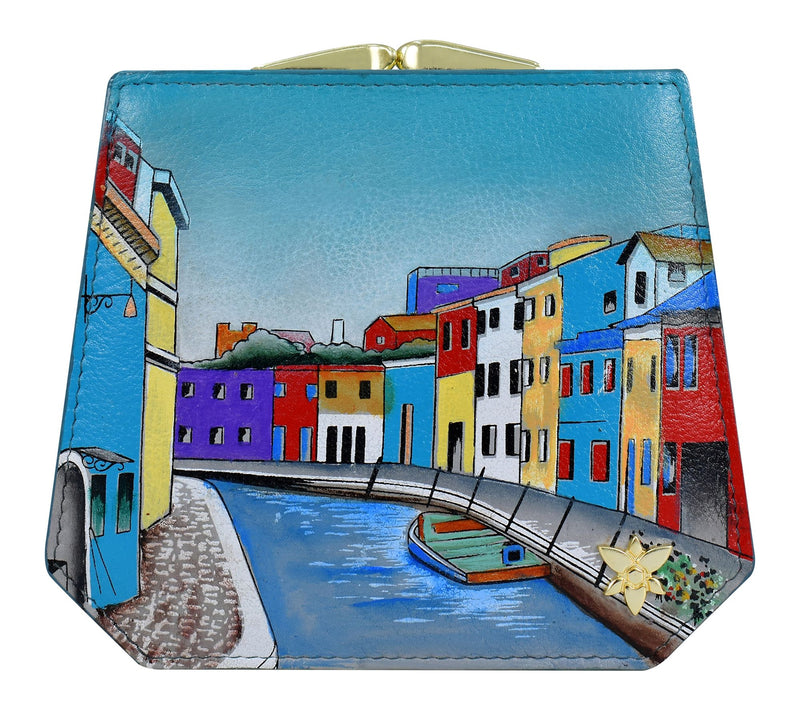 Anuschka Painted Leather French Clasp Wallet — View 13