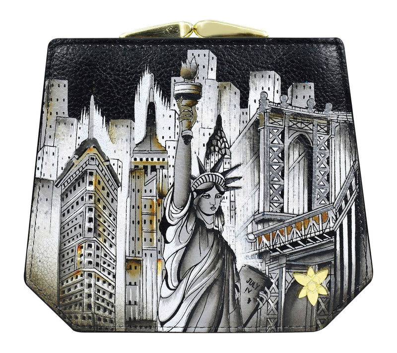 Anuschka Painted Leather French Clasp Wallet — View 14