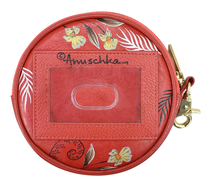 Anuschka Painted Leather Round Zip Coin Purse — View 2