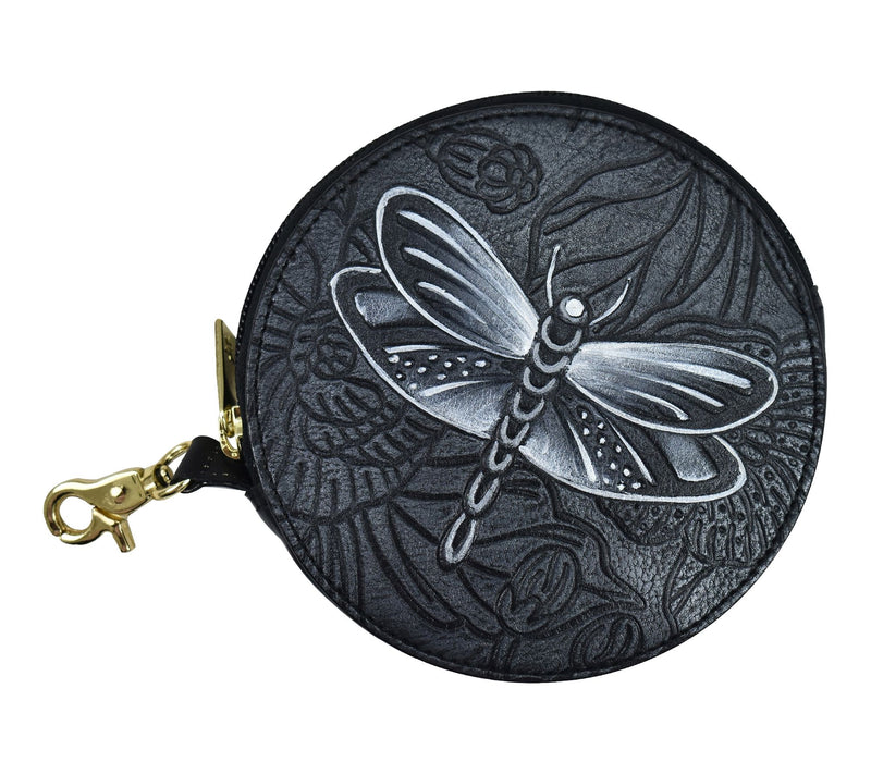 Anuschka Painted Leather Round Zip Coin Purse — View 8