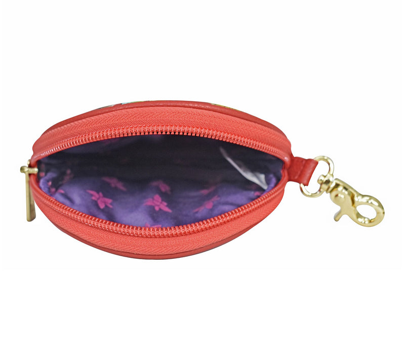 Anuschka Painted Leather Round Zip Coin Purse — View 3