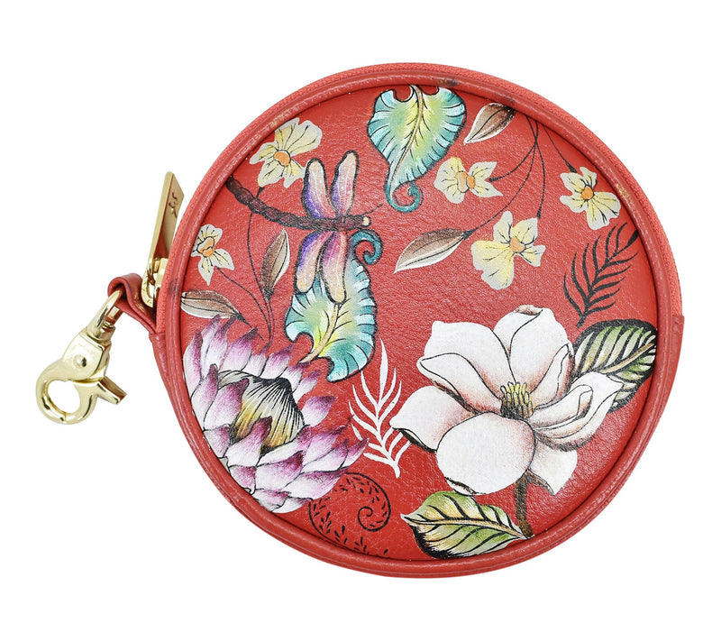 Anuschka Painted Leather Round Zip Coin Purse — View 10