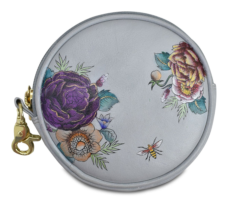 Anuschka Painted Leather Round Zip Coin Purse — View 11
