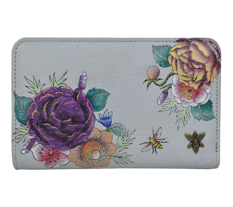 Anuschka Painted Leather Two-Fold Small RFID Organizer Wallet — View 6