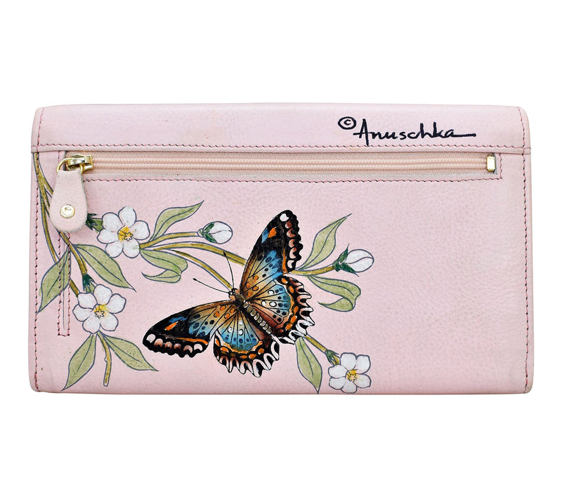 Anuschka Painted Leather Accordion Flap Asymmetric RFID Wallet — View 2