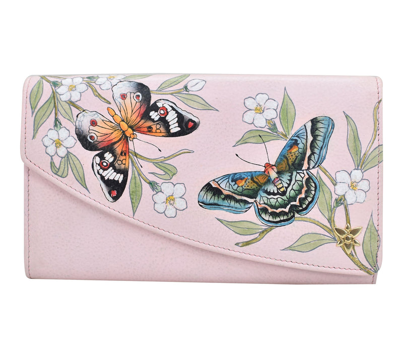 Anuschka Painted Leather Accordion Flap Asymmetric RFID Wallet — View 9