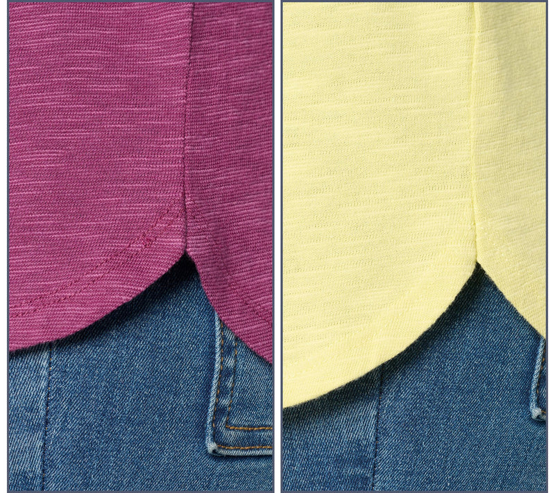 Denim & Co. Essentials Linen Blend 2-Pack Ballet Sleeve Tops — View 6