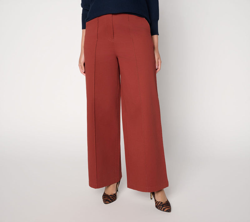 Carla Rockmore Collection Regular Stretch Twill Wide Leg Pants — View 7