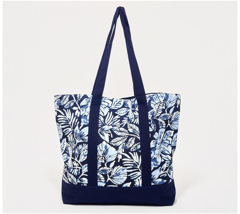Denim & Co. Beach Printed Tote Bag with Snap Closure — View 9