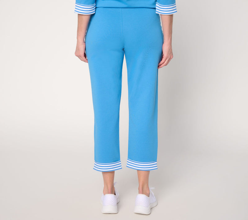 Denim & Co. Active Regular French Terry Straight Leg Crop Pants — View 4