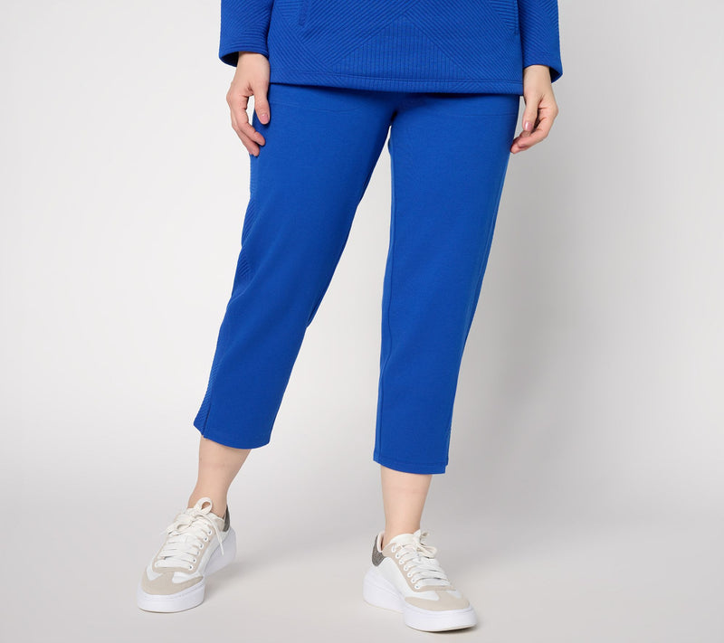 Denim & Co. Active Regular Pattern Jacquard Crop Pants — Main view