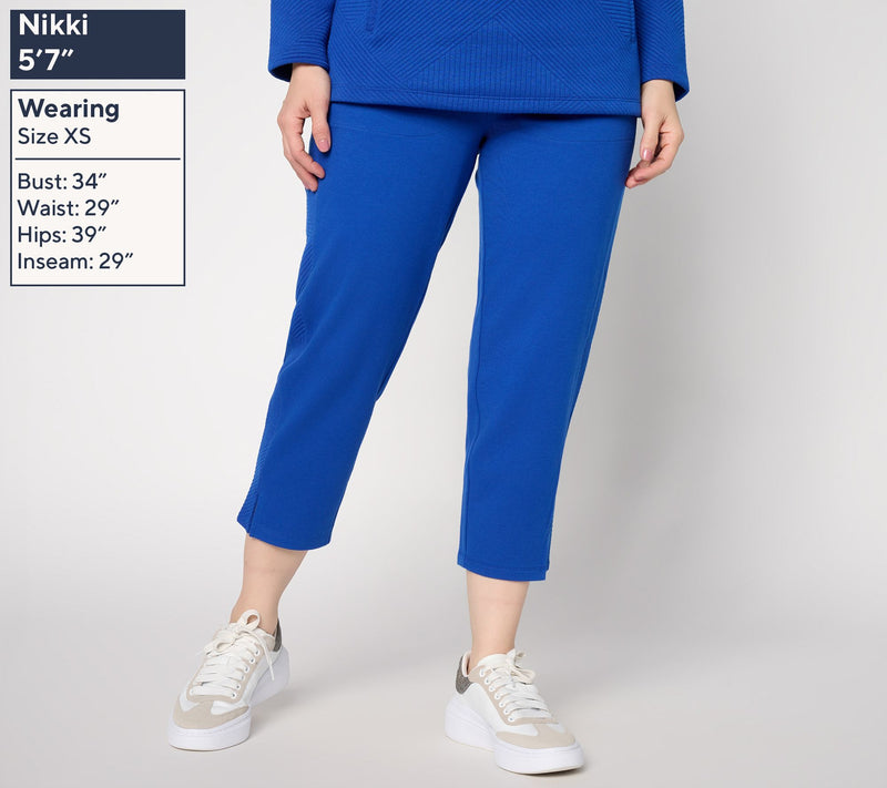 Denim & Co. Active Regular Pattern Jacquard Crop Pants — View 3