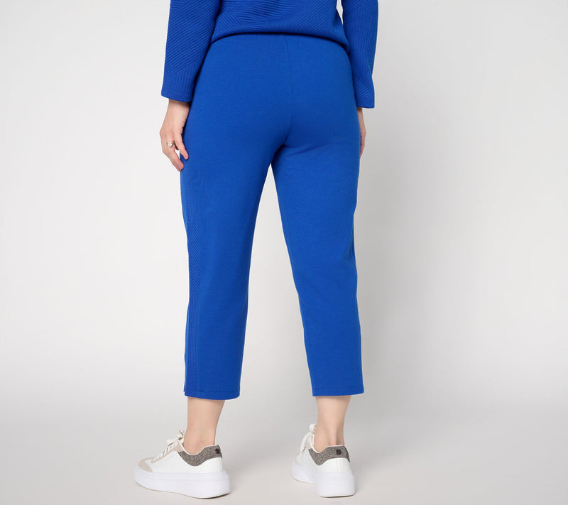 Denim & Co. Active Regular Pattern Jacquard Crop Pants — View 4