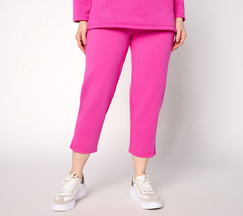 Denim & Co. Active Regular Pattern Jacquard Crop Pants — View 13