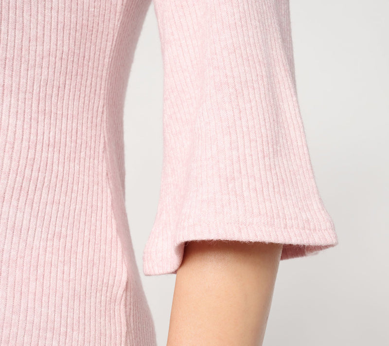 Me by Jennie Garth Rib Knit Top with Scoop Neck & Flare Sleeves — View 6