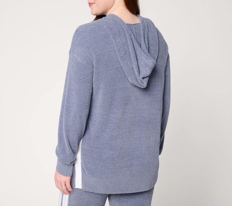 Barefoot Dreams CozyChic Ultra Lite Contrast Stripe Hoodie — View 4