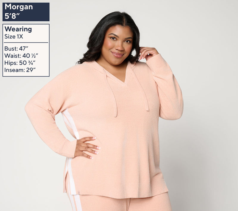 Barefoot Dreams CozyChic Ultra Lite Contrast Stripe Hoodie — View 2
