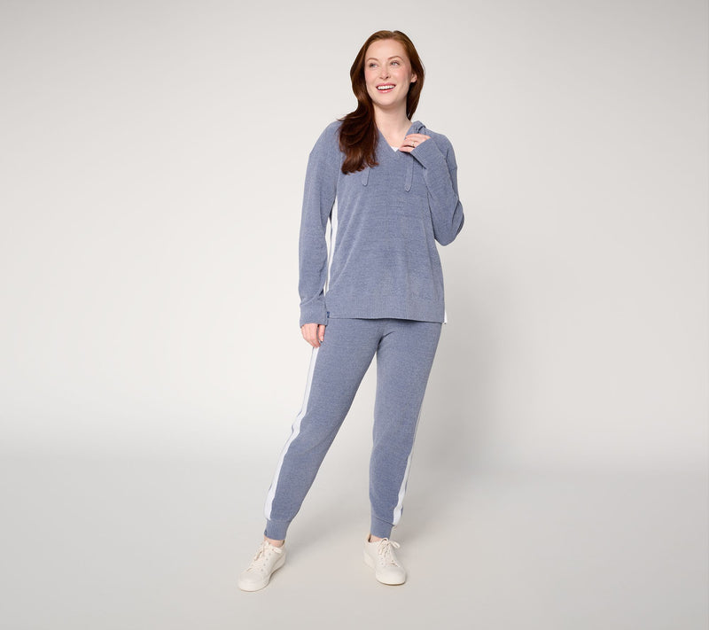 Barefoot Dreams CozyChic Ultra Lite Contrast Stripe Hoodie — View 5