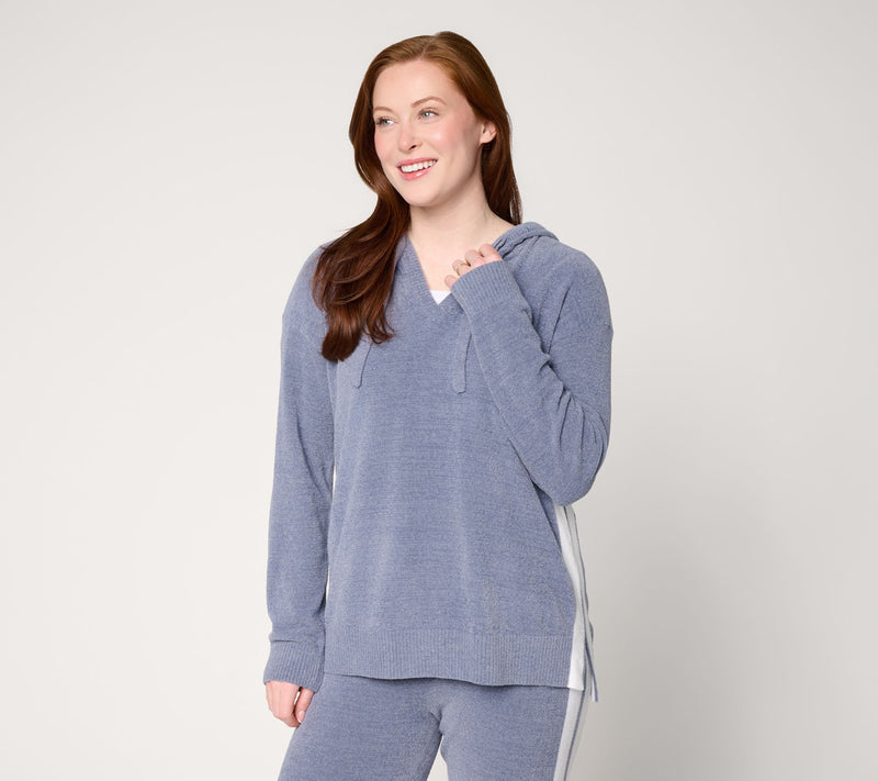 Barefoot Dreams CozyChic Ultra Lite Contrast Stripe Hoodie — View 16