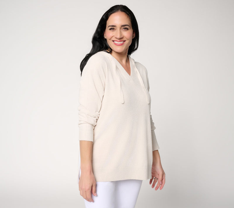 Barefoot Dreams CozyChic Ultra Lite Contrast Stripe Hoodie — View 17