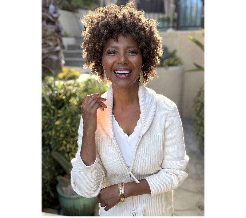 BEAUTIFUL by Lawrence Zarian Shawl Collar Zip Front Cardigan — View 8